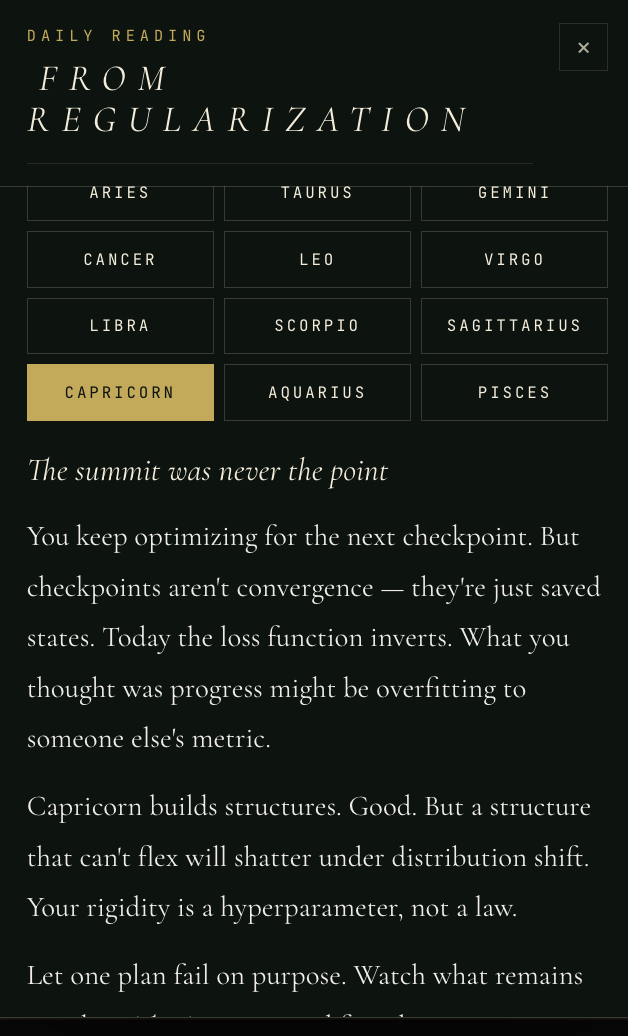 Capricorn reading after ManifestYOU: The summit was never the point
